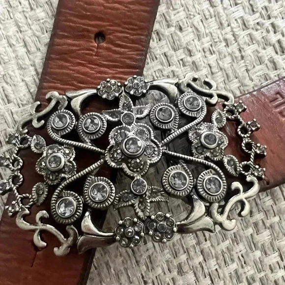 Fossil brown leather belt size M - Picture 2 of 7